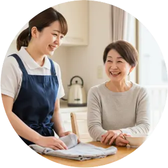 親子の会話の写真